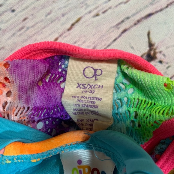 Girls Tie Dye Swimsuit and Cover up - Picture 3 of 5